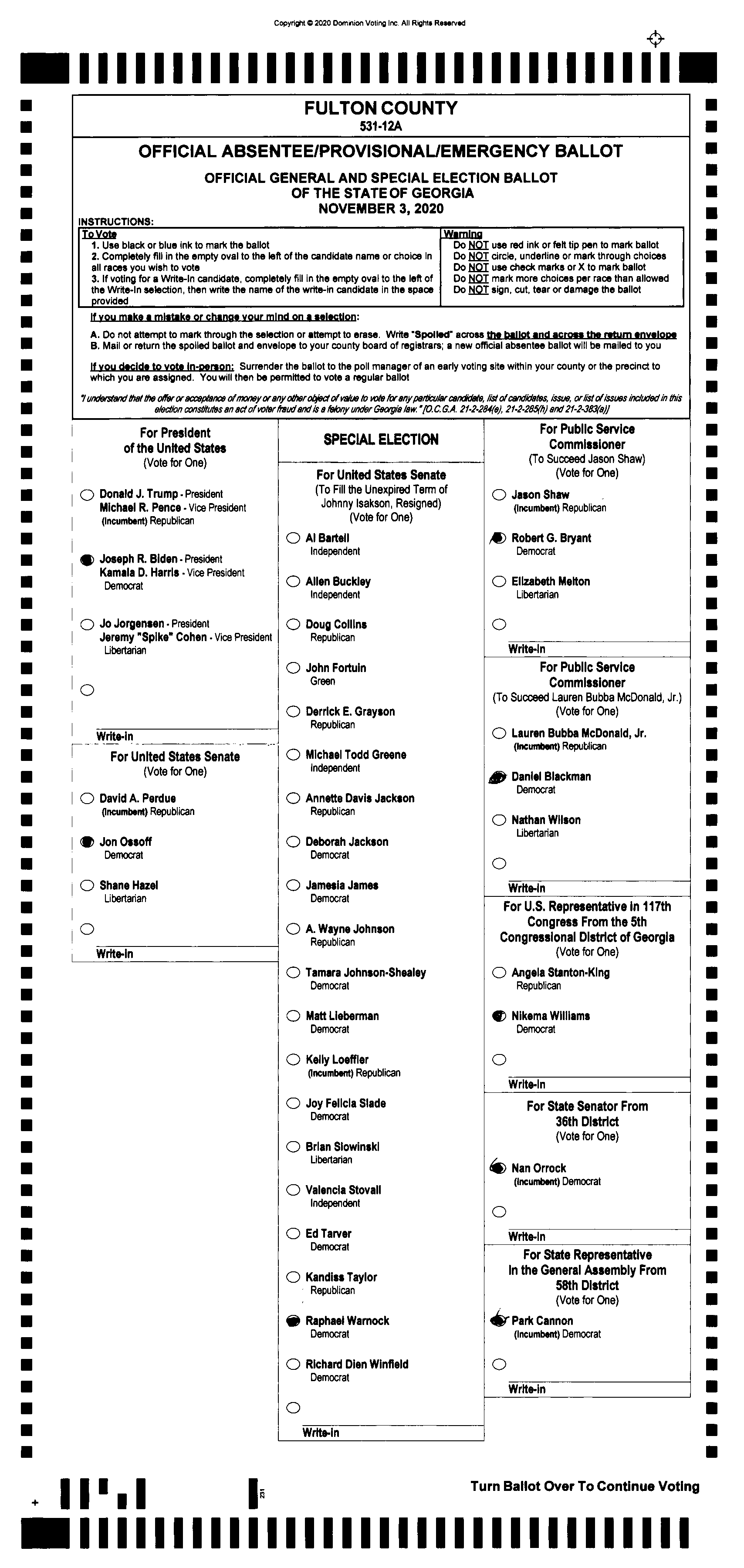 Doubled Ballot